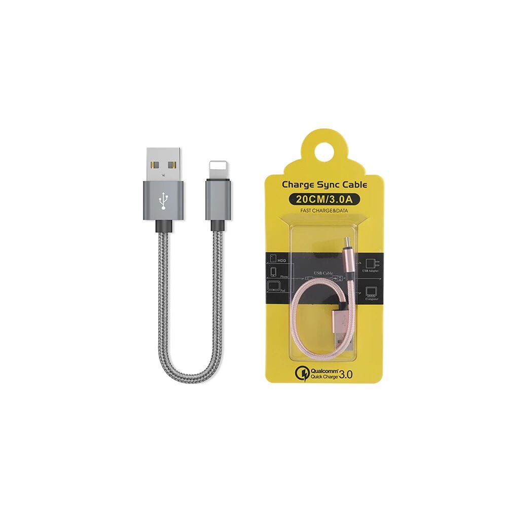 Ally İPhone İOS 3.0A Hızlı Şarj Halat Usb Kablo 20cm