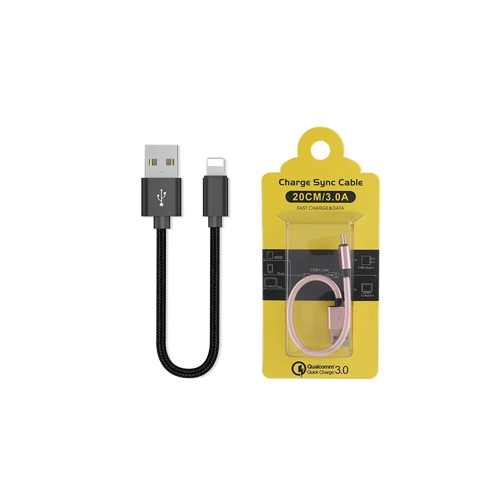 Ally İPhone İOS 3.0A Hızlı Şarj Halat Usb Kablo 20cm